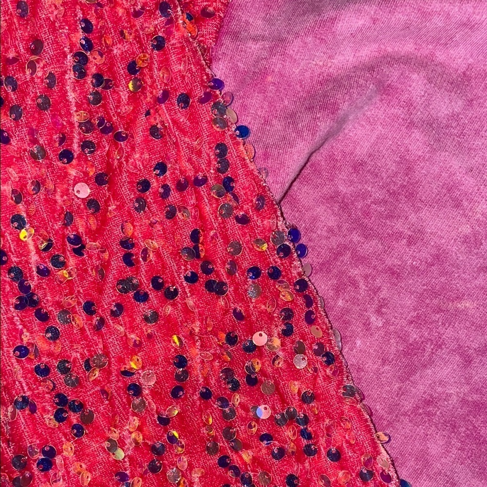 Bibi Pink Sweater with Pink Patterned Sleeves - Picture 4 of 8